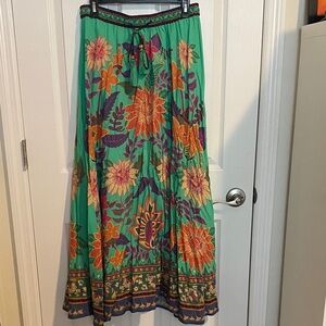 NATURAL LIFE Green Floral Maxi Skirt